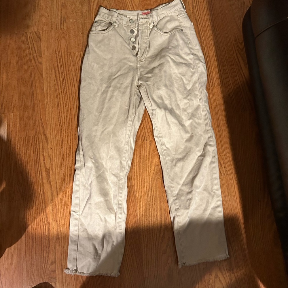Cream colored jeans
